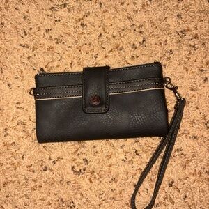Elegant Black Wristlet Clutch